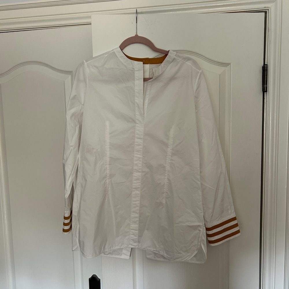 White Shirt with Yellow Accents